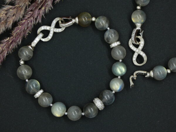 Armband labradoriet natuurstenen