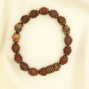 Heren armband met luipaard jaspis
