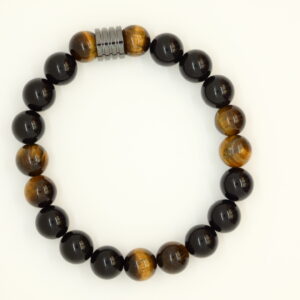 Armband met tijgeroog en toermalijn