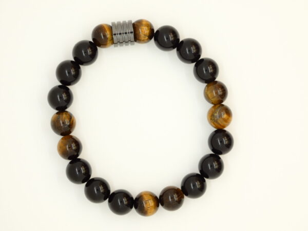 Armband met tijgeroog en toermalijn