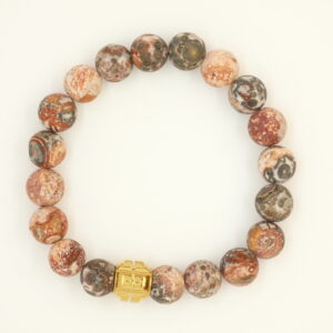Armband met bloemrode jaspis