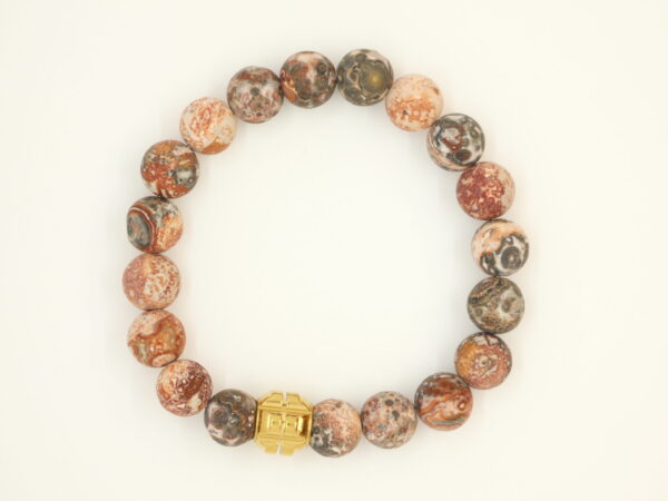 Armband met bloemrode jaspis