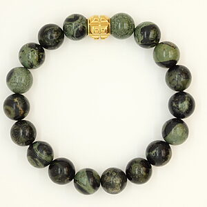 Armband met groene jaspis