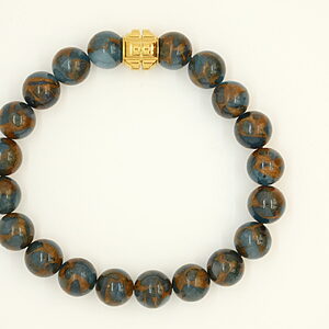 Armband van blauwe jaspis cloisonne