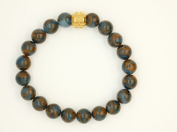 Armband van blauwe jaspis cloisonne