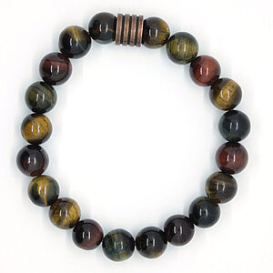 Armband met kleurrijke tijgeroog natukurstenen