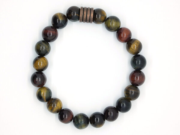 Armband met kleurrijke tijgeroog natukurstenen