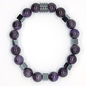 Armband met amethist natuurstenen