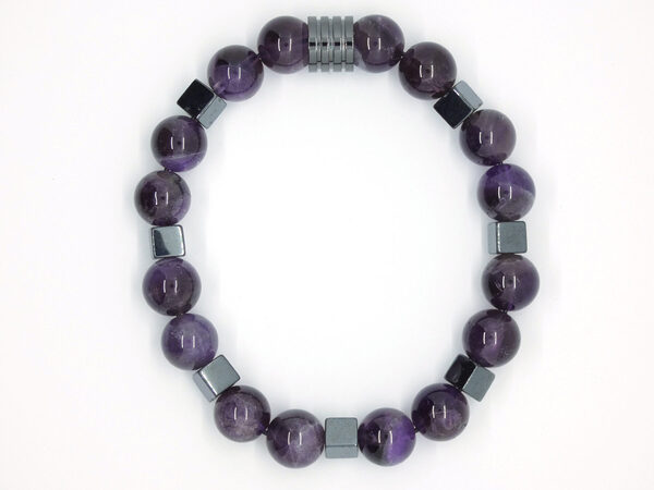 Armband met amethist natuurstenen