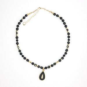 Halsketting met gouden obsidiaan